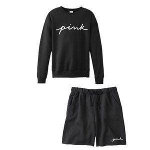 NEW VS PINK Crewneck Dad short set! NWT!!